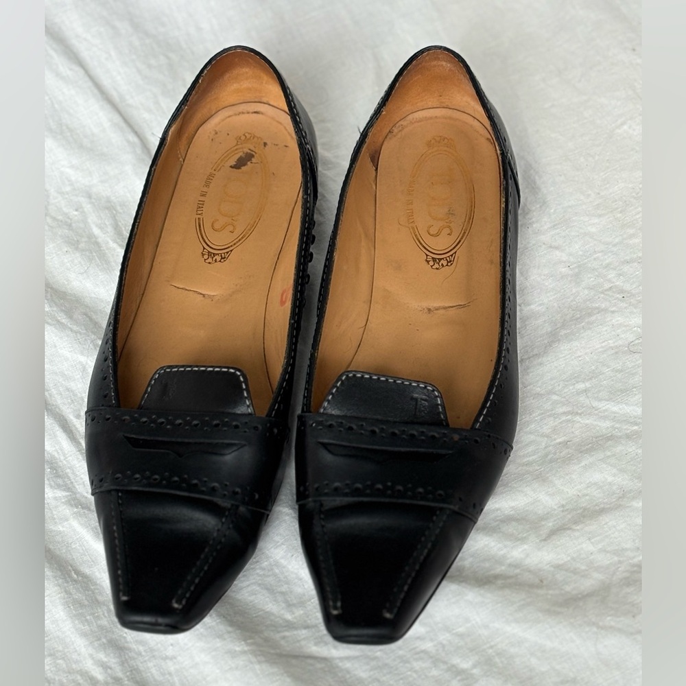 Tod’s Black Leather Women's Loafers